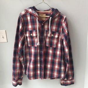 Hollister Hooded Button Down Shirt